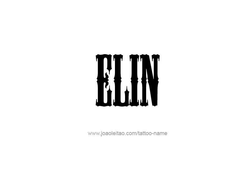 Tattoo Design Name Elin   