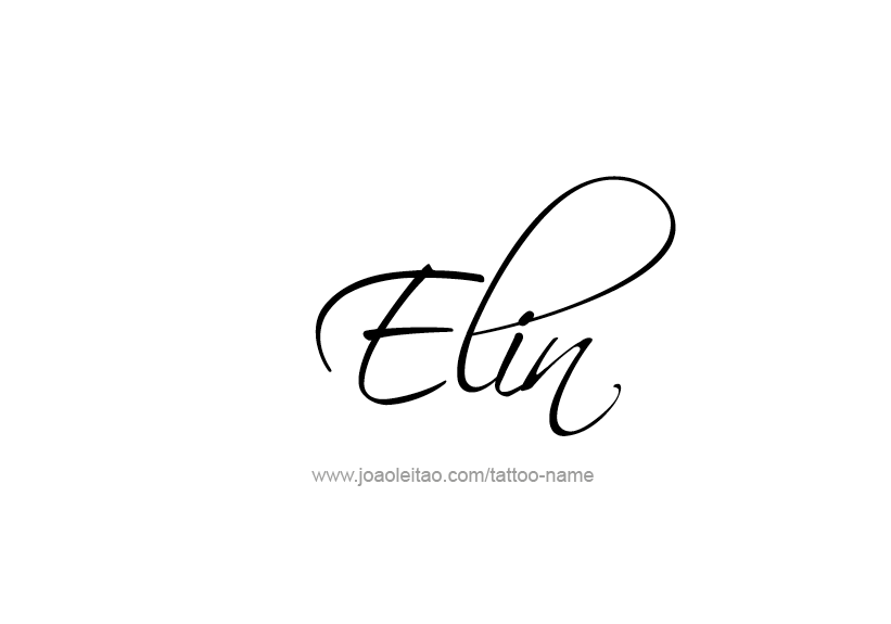 Tattoo Design Name Elin   