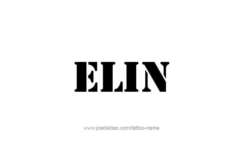 Tattoo Design Name Elin   