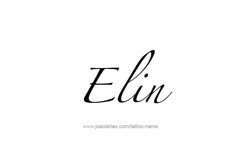 Tattoo Design Name Elin   