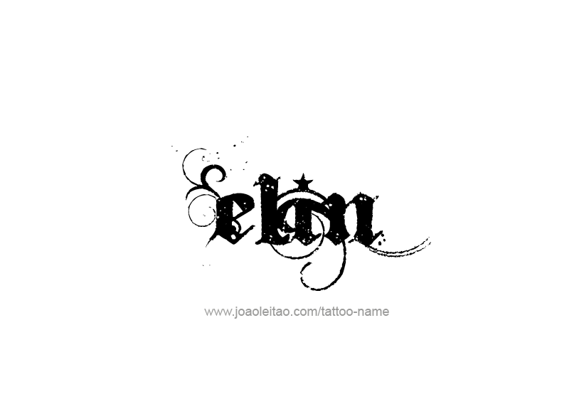 Tattoo Design Name Elin   