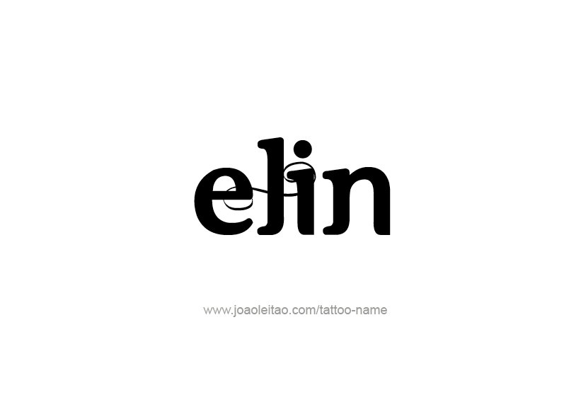 Tattoo Design Name Elin   