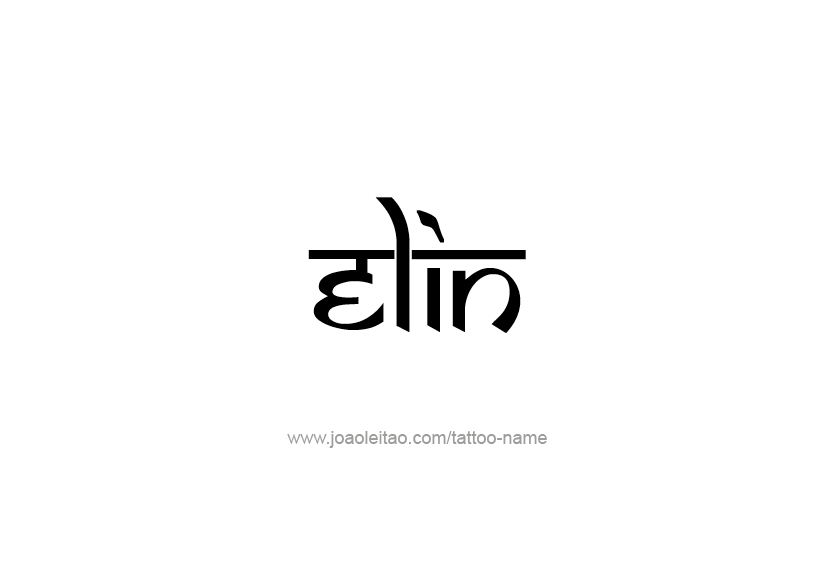 Tattoo Design Name Elin   