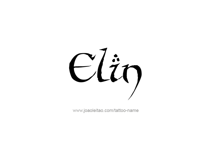 Tattoo Design Name Elin   