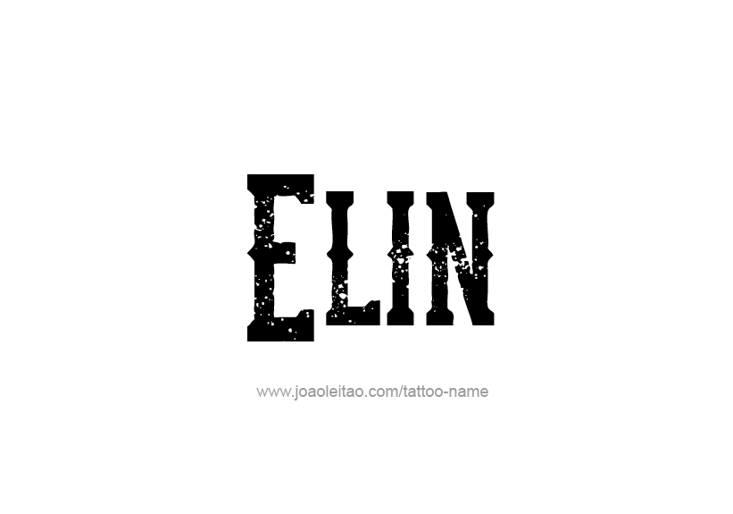 Tattoo Design Name Elin   