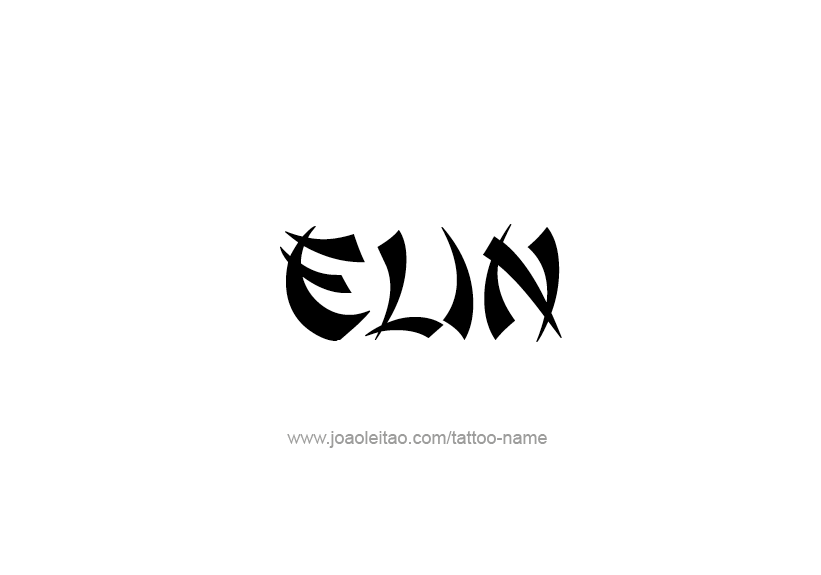 Tattoo Design Name Elin   