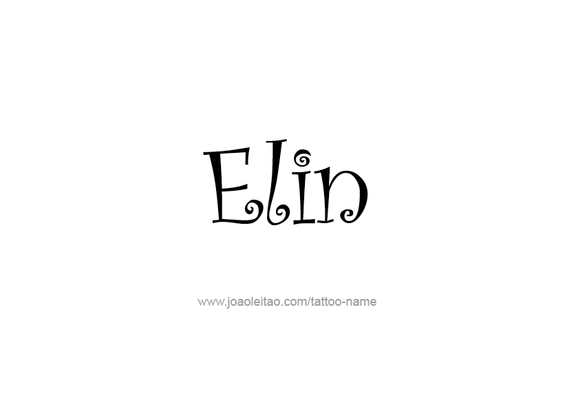 Tattoo Design Name Elin   