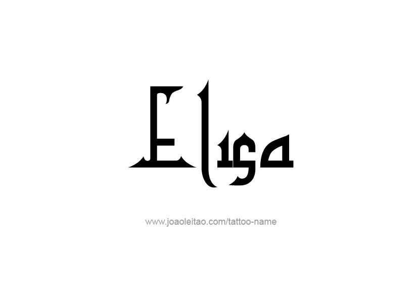 Tattoo Design Name Elisa   