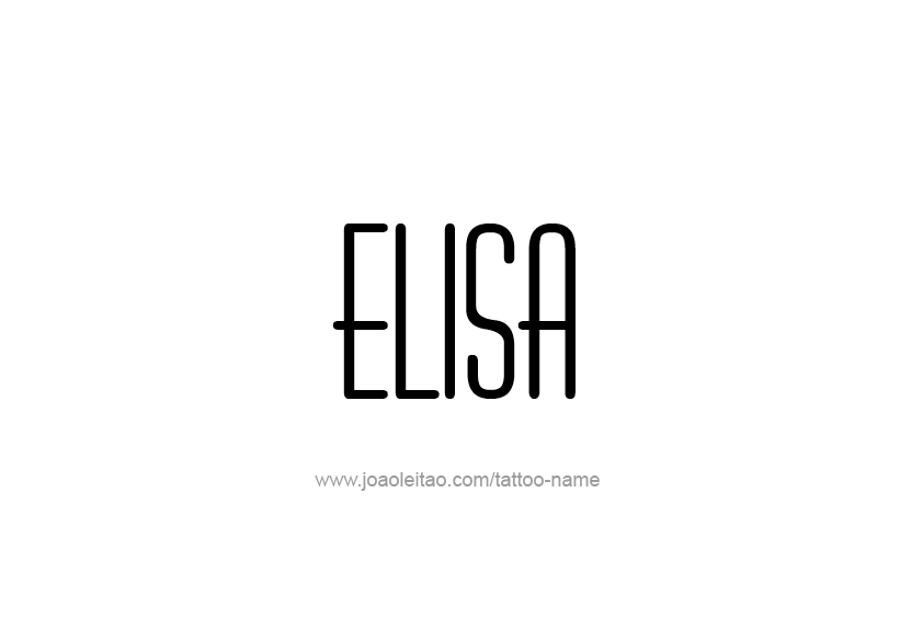 Tattoo Design Name Elisa   