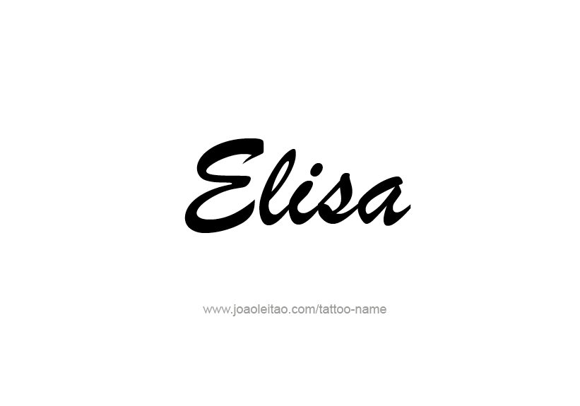 Tattoo Design Name Elisa   