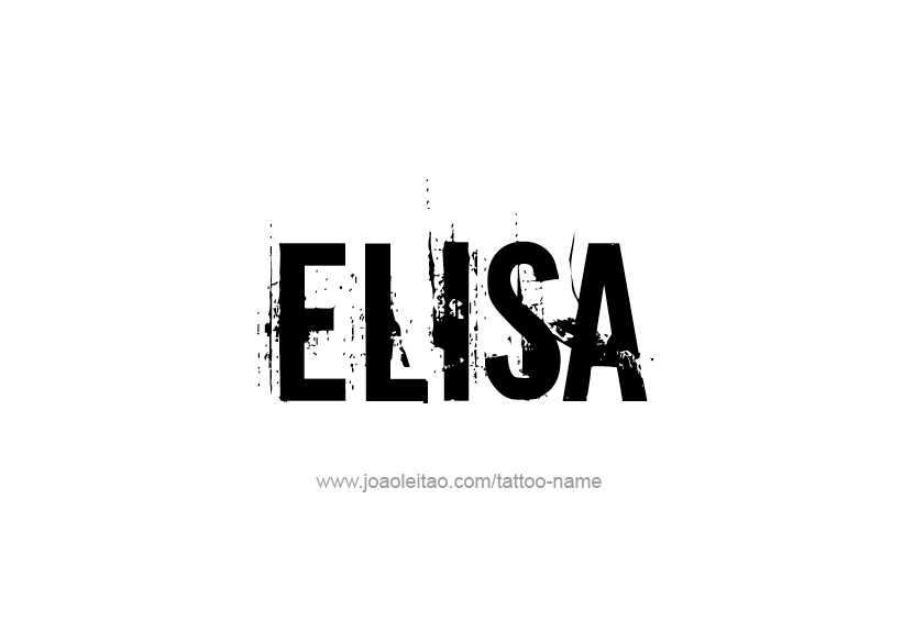 Tattoo Design Name Elisa   