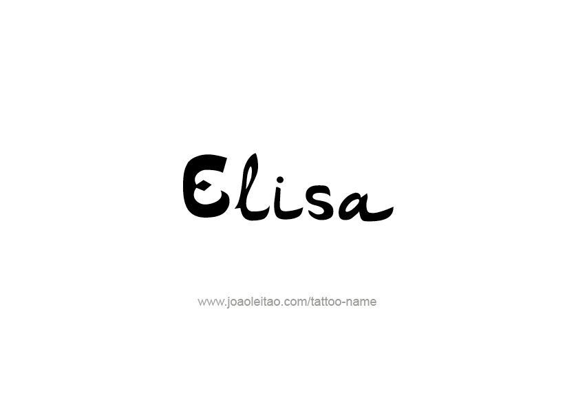 Tattoo Design Name Elisa   