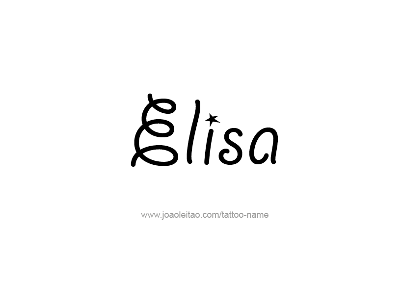 Tattoo Design Name Elisa   