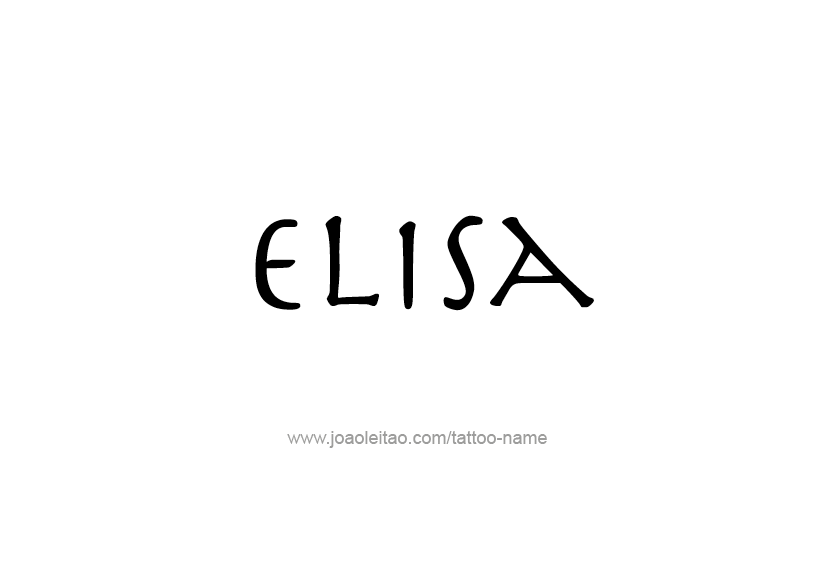 Tattoo Design Name Elisa   