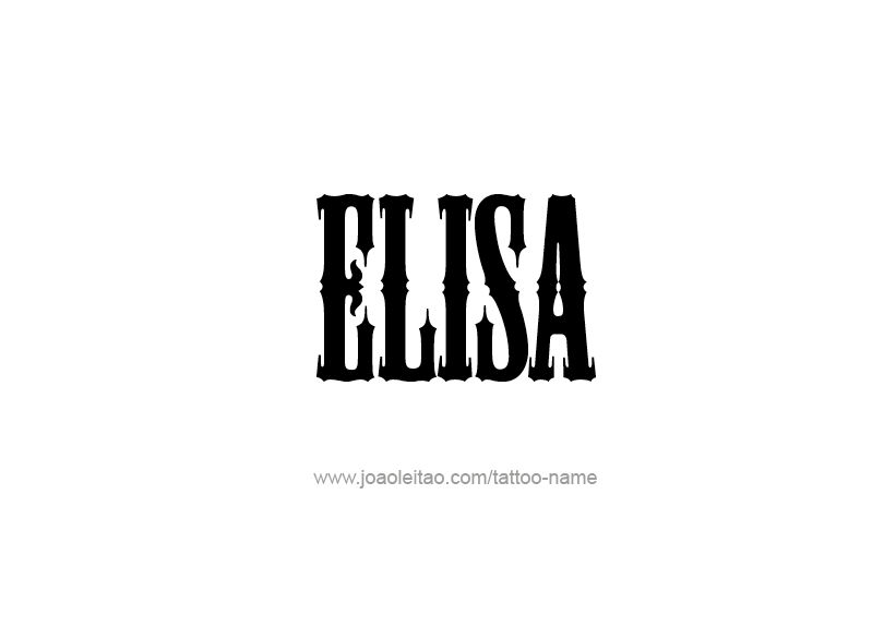 Tattoo Design Name Elisa   