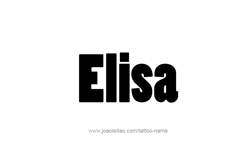 Tattoo Design Name Elisa   