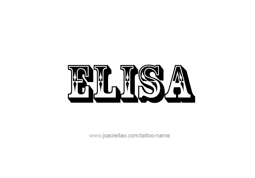 Tattoo Design Name Elisa   