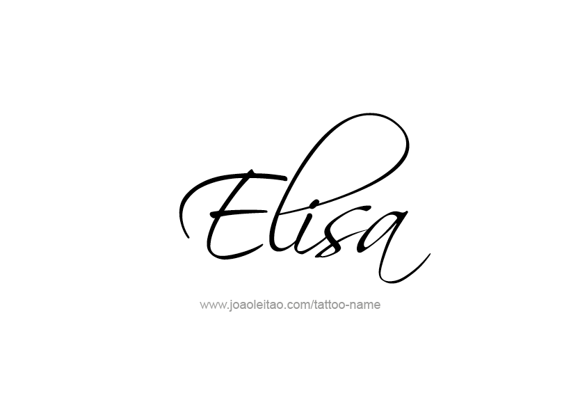 Tattoo Design Name Elisa   