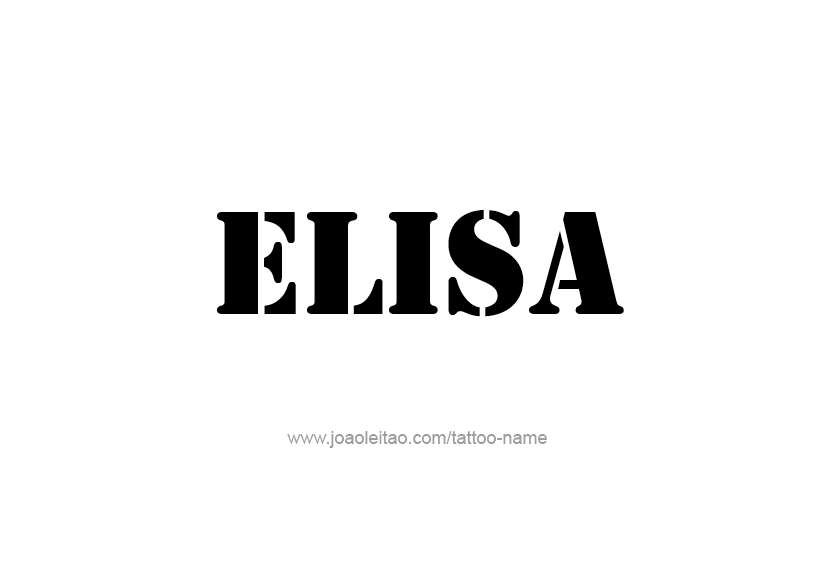 Tattoo Design Name Elisa   