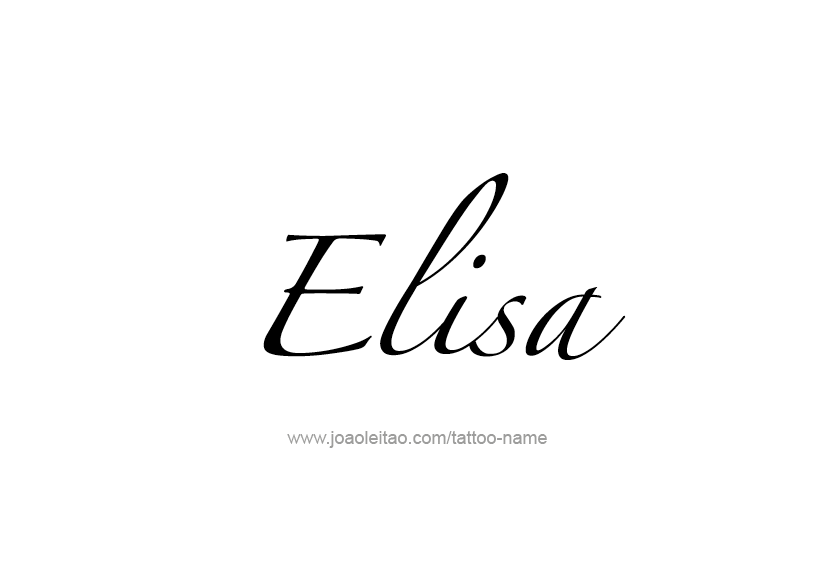 Tattoo Design Name Elisa   