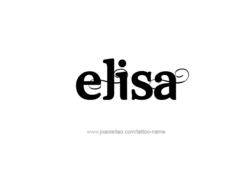 Tattoo Design Name Elisa   