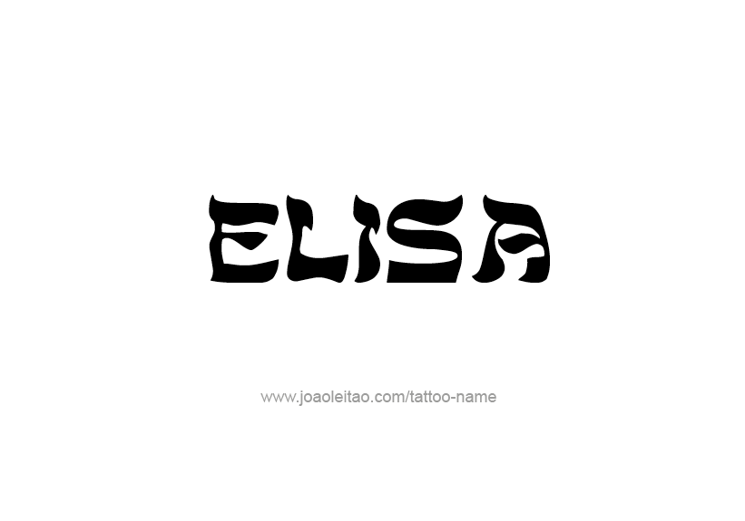 Tattoo Design Name Elisa   