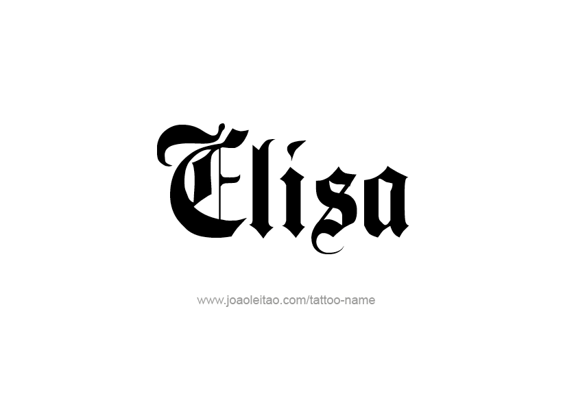 Tattoo Design Name Elisa   