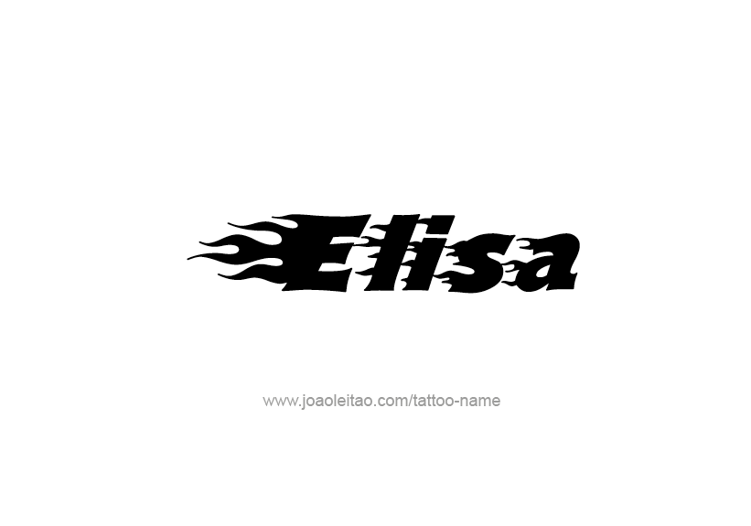 Tattoo Design Name Elisa   