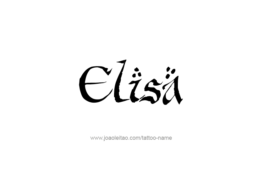 Tattoo Design Name Elisa   