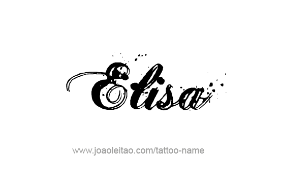 Tattoo Design Name Elisa   