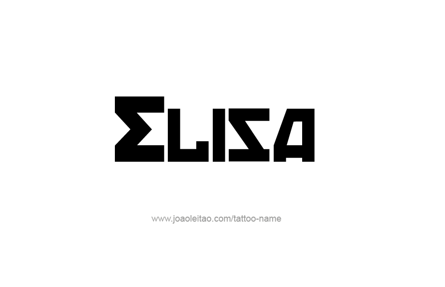 Tattoo Design Name Elisa   