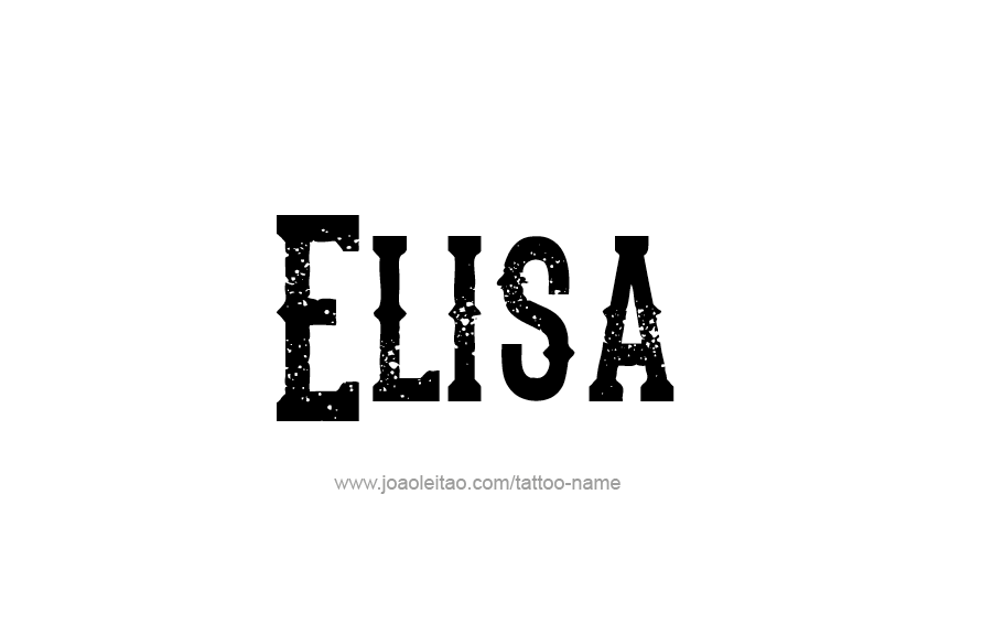 Tattoo Design Name Elisa   