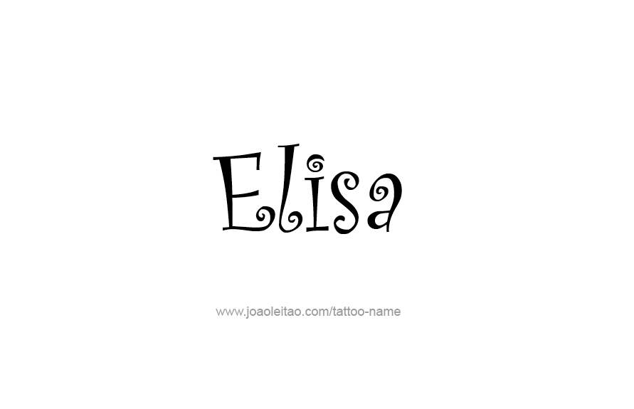 Tattoo Design Name Elisa   