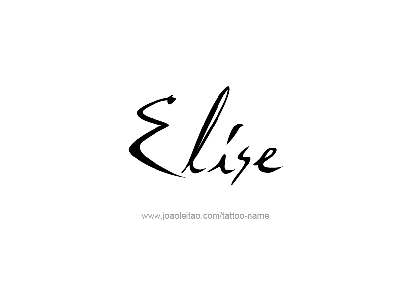 Tattoo Design Name Elise   