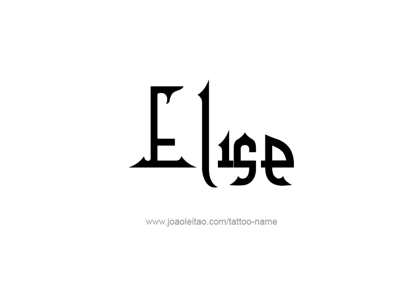 Tattoo Design Name Elise   