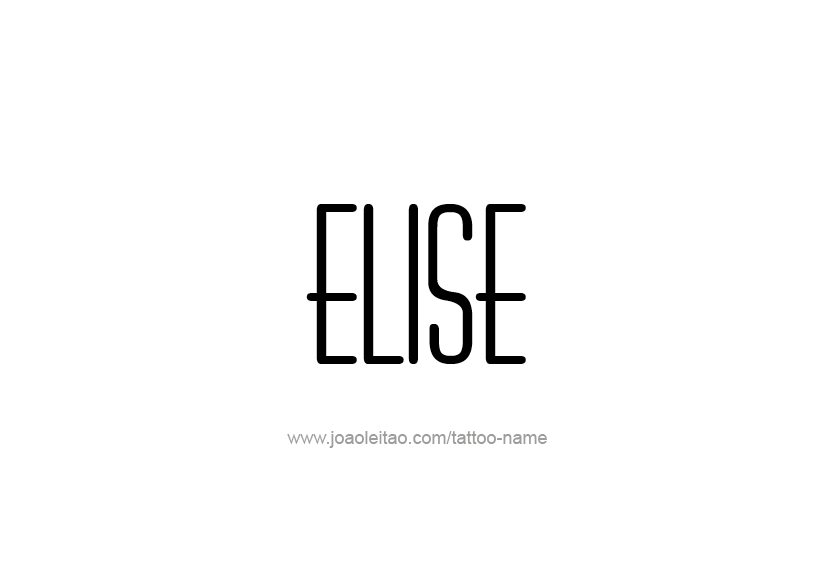 Tattoo Design Name Elise   