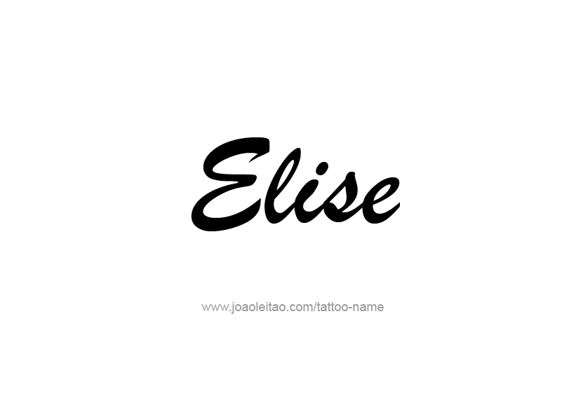 Tattoo Design Name Elise   