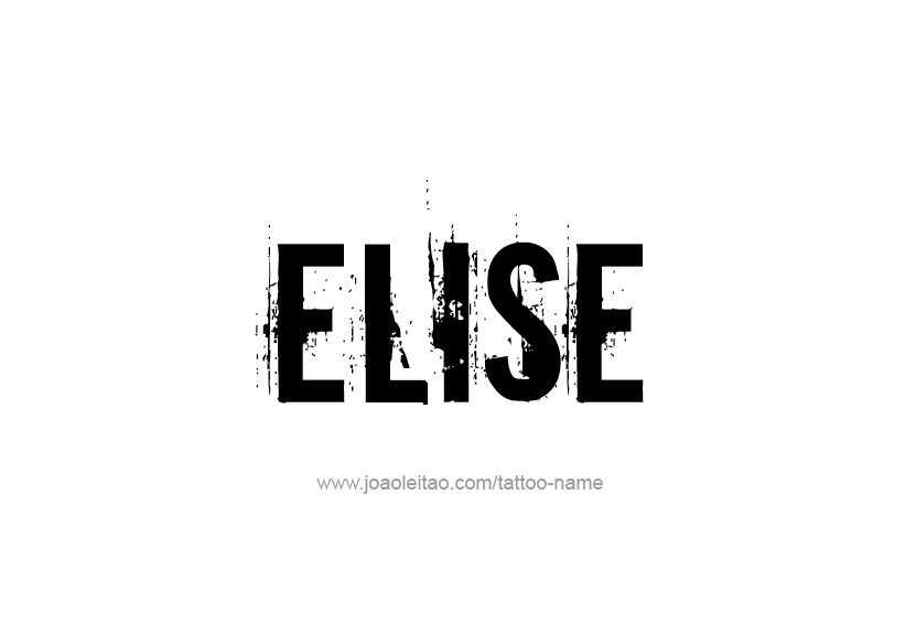 Tattoo Design Name Elise   