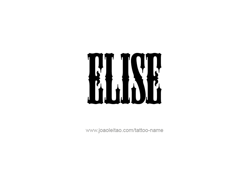 Tattoo Design Name Elise   