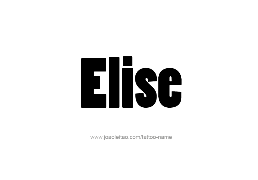 Tattoo Design Name Elise   