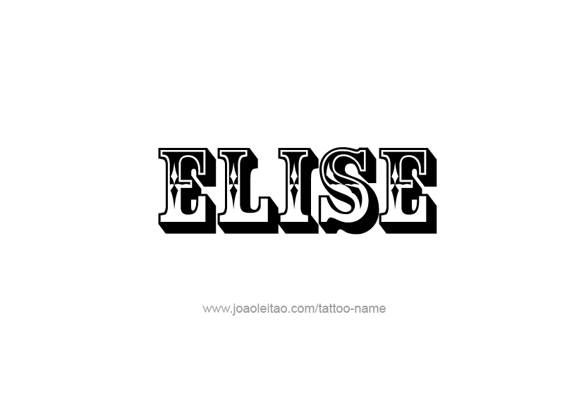 Tattoo Design Name Elise   