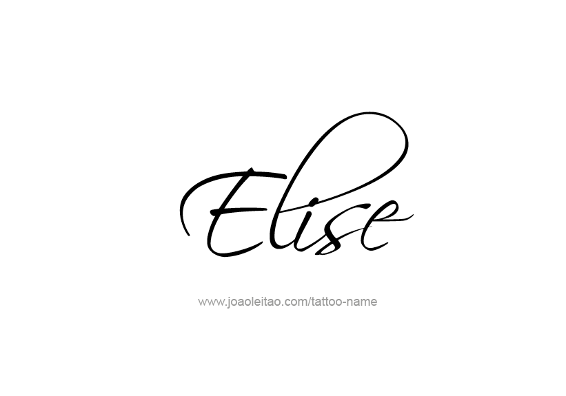 Tattoo Design Name Elise   