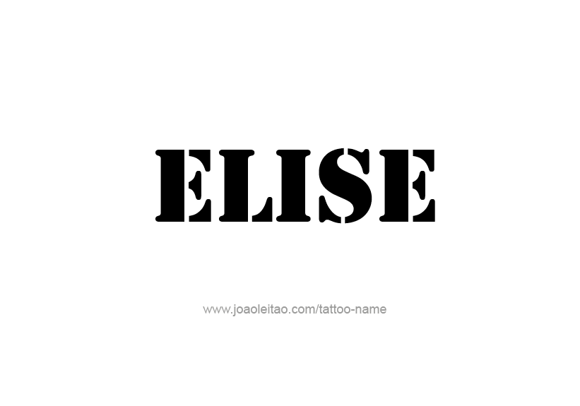 Tattoo Design Name Elise   