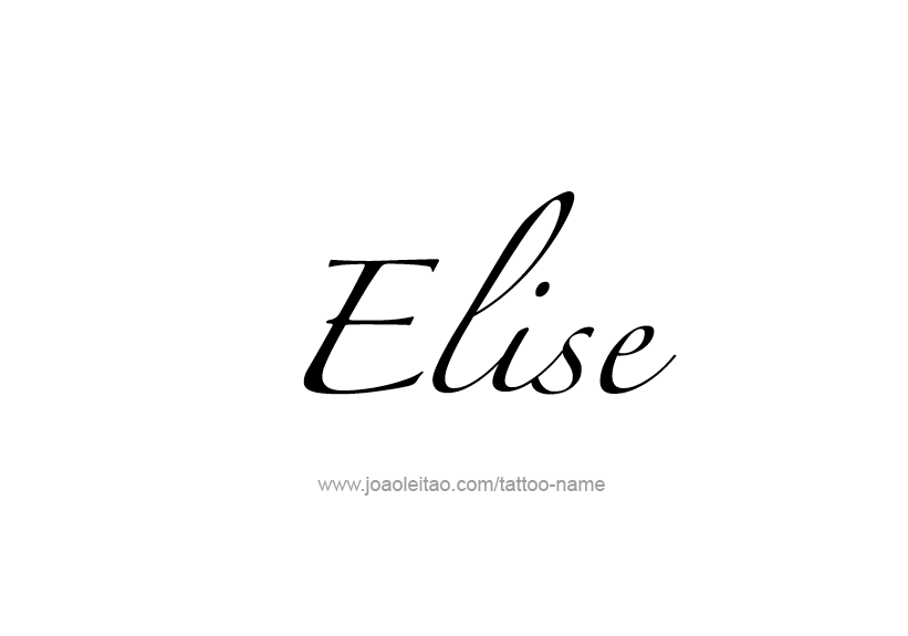 Tattoo Design Name Elise   