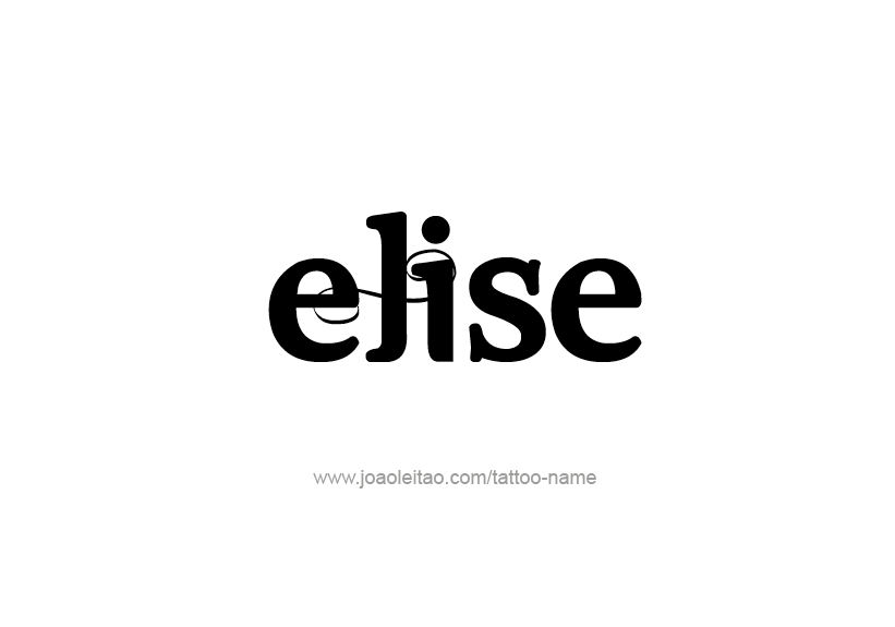 Tattoo Design Name Elise   