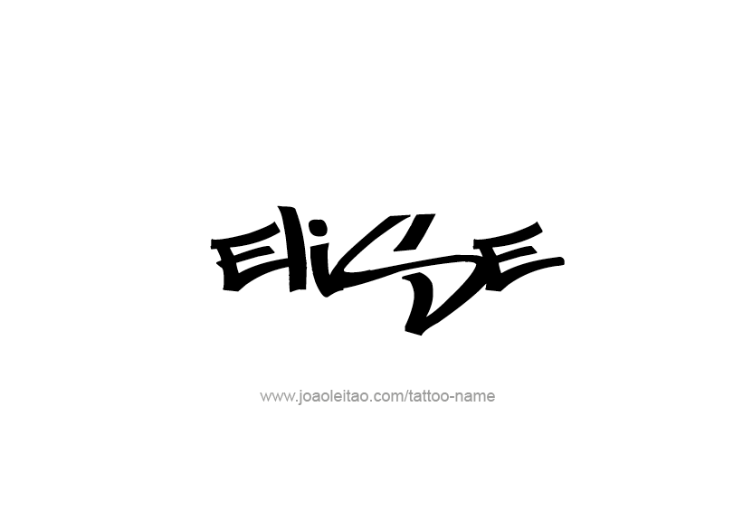 Tattoo Design Name Elise   