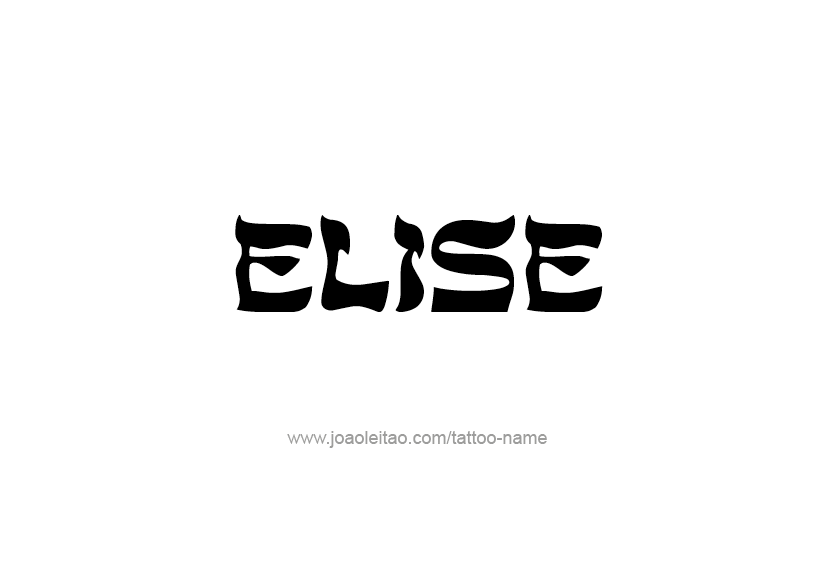 Tattoo Design Name Elise   