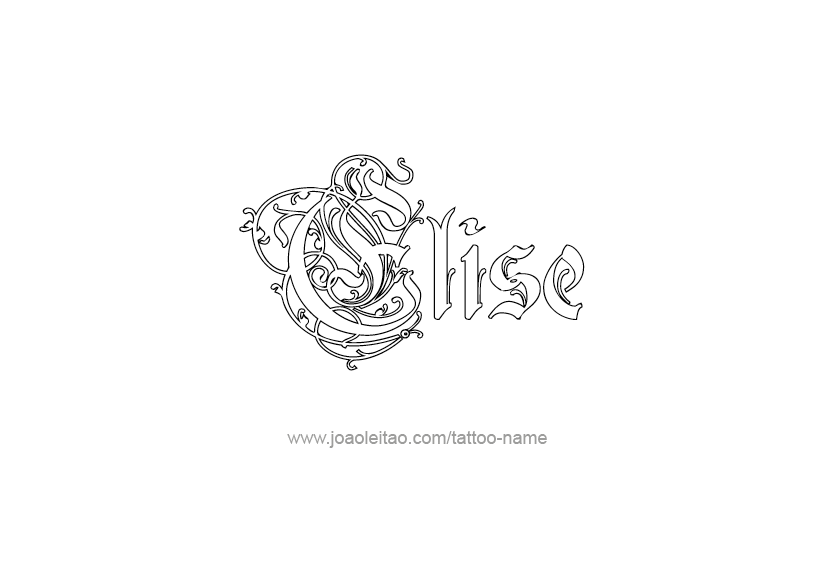 Tattoo Design Name Elise   