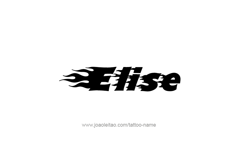 Tattoo Design Name Elise   