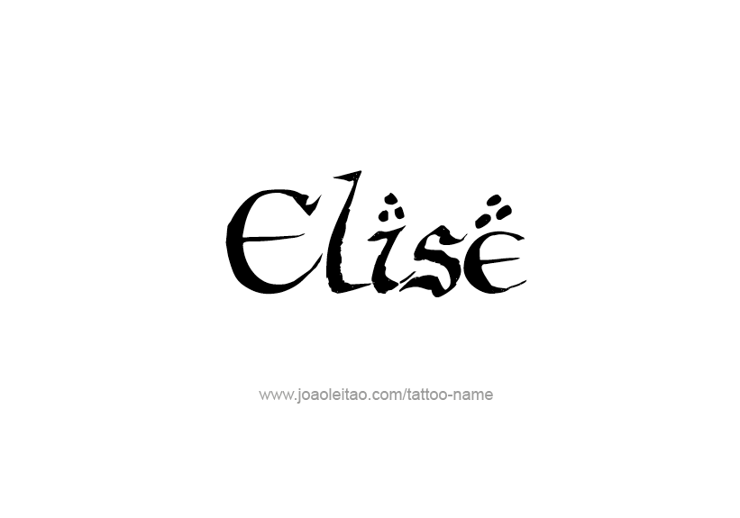 Tattoo Design Name Elise   